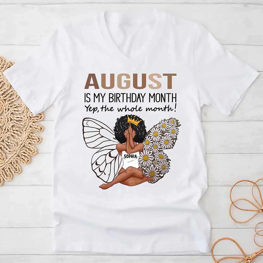 August Birthday Shirt, Custom Birthday Shirt, Queens Born In August, August Birthday Gifts, August Shirts For Woman-YPT-ALK