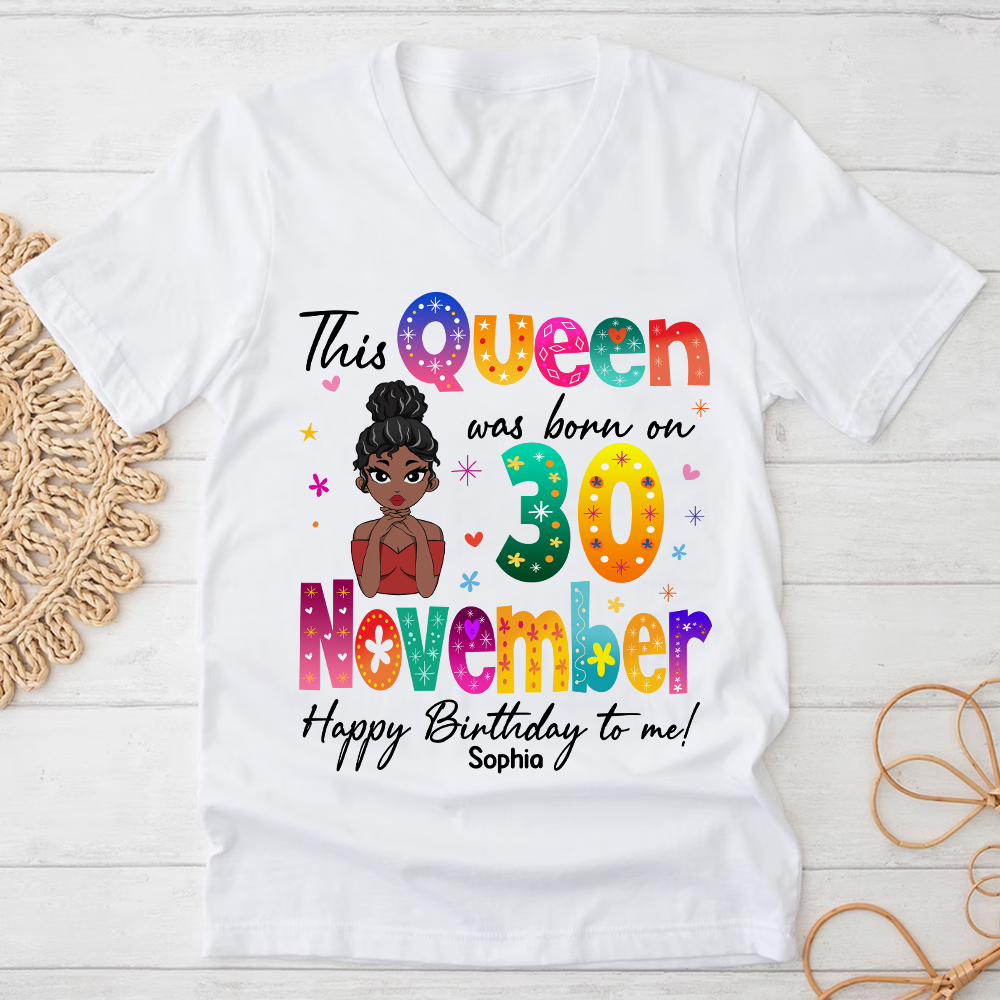 November Birthday Shirt, Custom Birthday Shirt, Queen Was Born In November, November Birthday Shirts For Woman, November Birthday Gifts