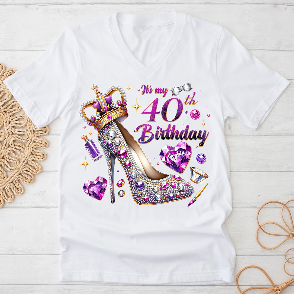 40th Birthday Shirts, Custom Birthday Shirts, Turning 40 Shirt, Gifts For Women Turning 40, 40 And Fabulous Shirt, 40th Birthday Shirts For Her-YPT-ALK