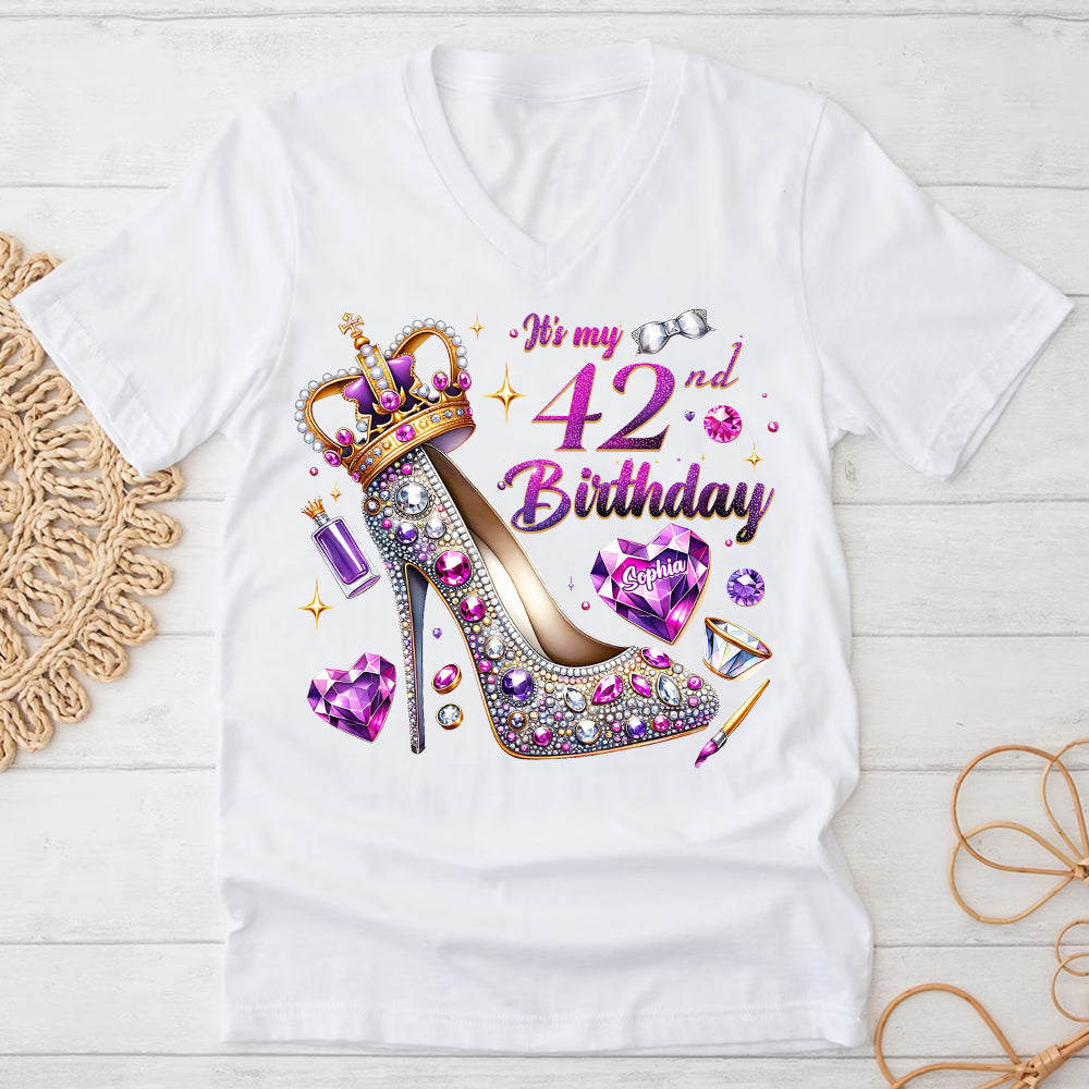 42nd Birthday Shirts, Custom Birthday Shirts, Turning 42 Shirt, Gifts For Women Turning 42, 42nd Birthday Shirts For Her-YPT-ALK