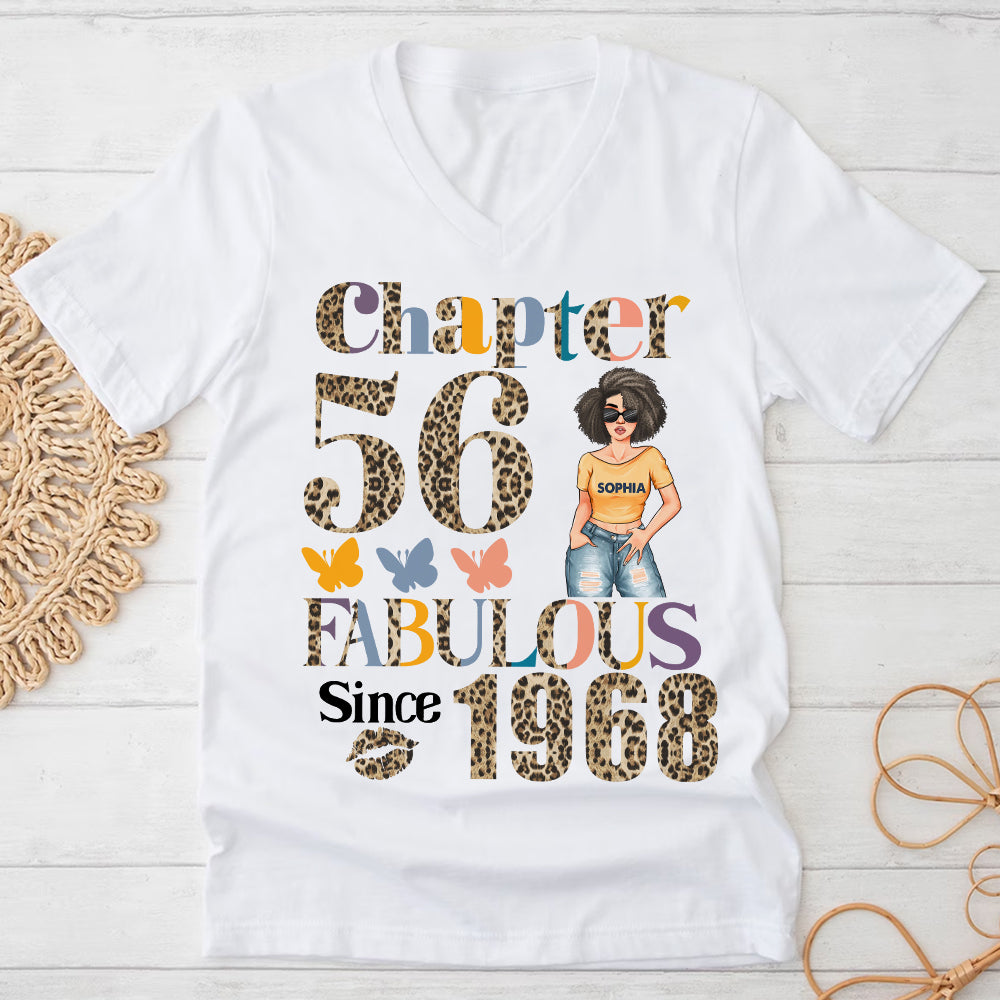 Chapter 56, Fabulous Since 1968 56th Birthday Unique T Shirt For Woman, Custom Birthday Shirt, Her Gifts For 56 Years Old, Turning 56 Birthday Cotton Shirt - YPT-HCT