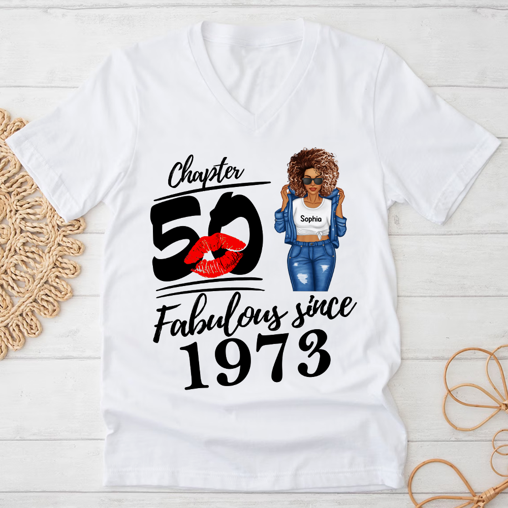 50th Birthday Shirts, Custom Birthday Shirts, Turning 50 Shirt, Gifts For Women Turning 50, 50 And Fabulous Shirt, 1973 Shirt