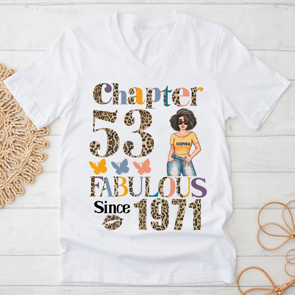 Chapter 53, Fabulous Since 1971 53rd Birthday Unique T Shirt For Woman, Custom Birthday Shirt, Her Gifts For 53 Years Old , Turning 53 Birthday Cotton Shirt - YPT-HCT