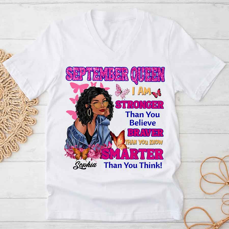 September Birthday Shirt, Custom Birthday Shirt, Queens Born In September, September Birthday Shirts For Woman, September Birthday Gifts, September Is My Birthday Month, Yep The Whole Month-YPT-HCT