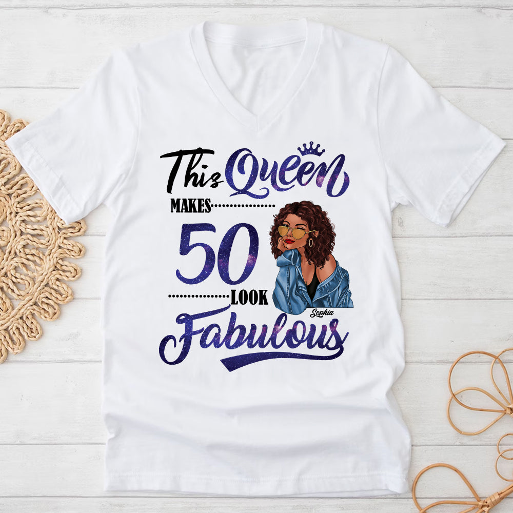 50th Birthday Shirts, Custom Birthday Shirts, Turning 50 Shirt, Gifts For Women Turning 50, 50 And Fabulous Shirt, 50th Birthday Shirts For Her-YPT-ALK