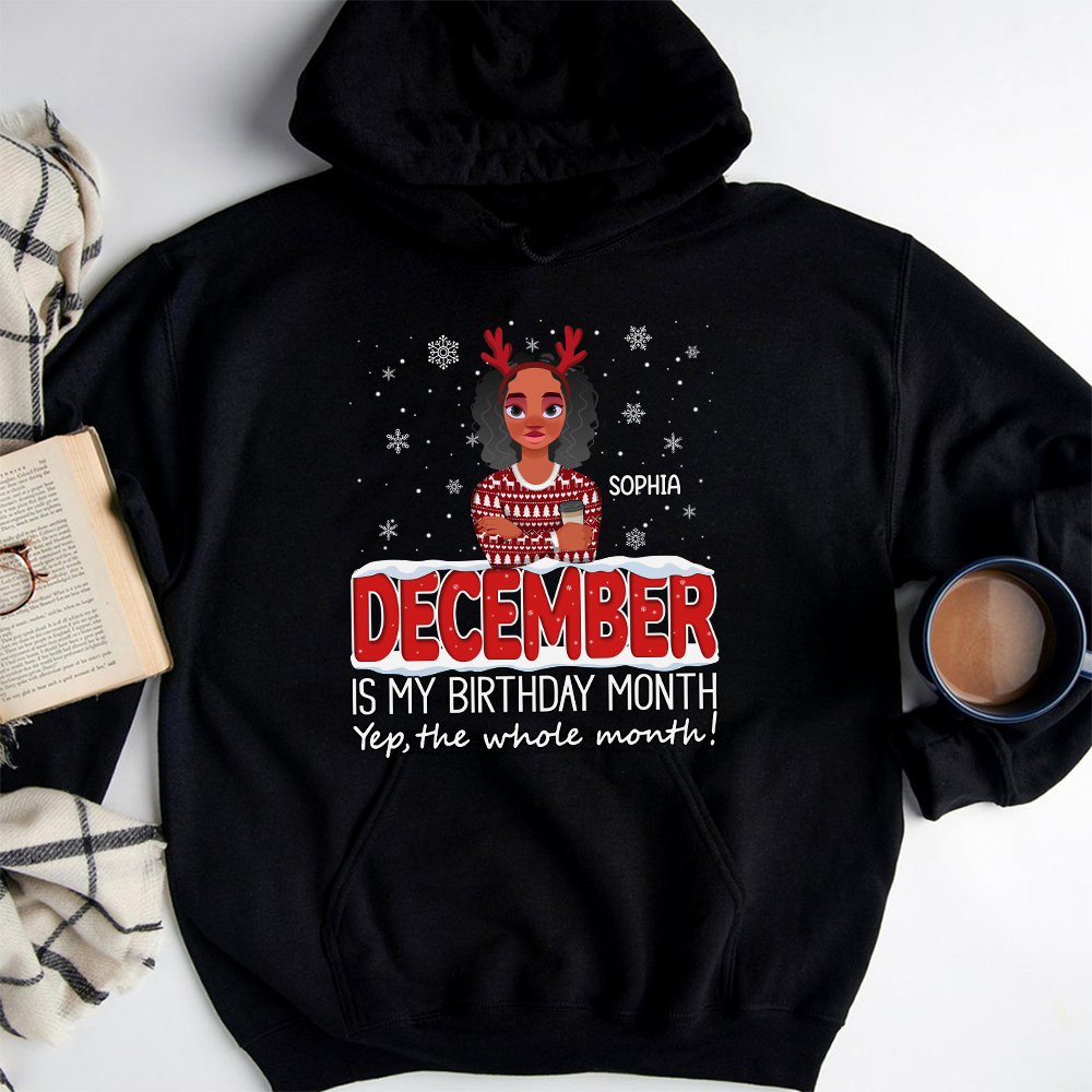 December Birthday Shirt, Custom Birthday Shirt, Queen Was Born In December Birthday Shirts For Woman