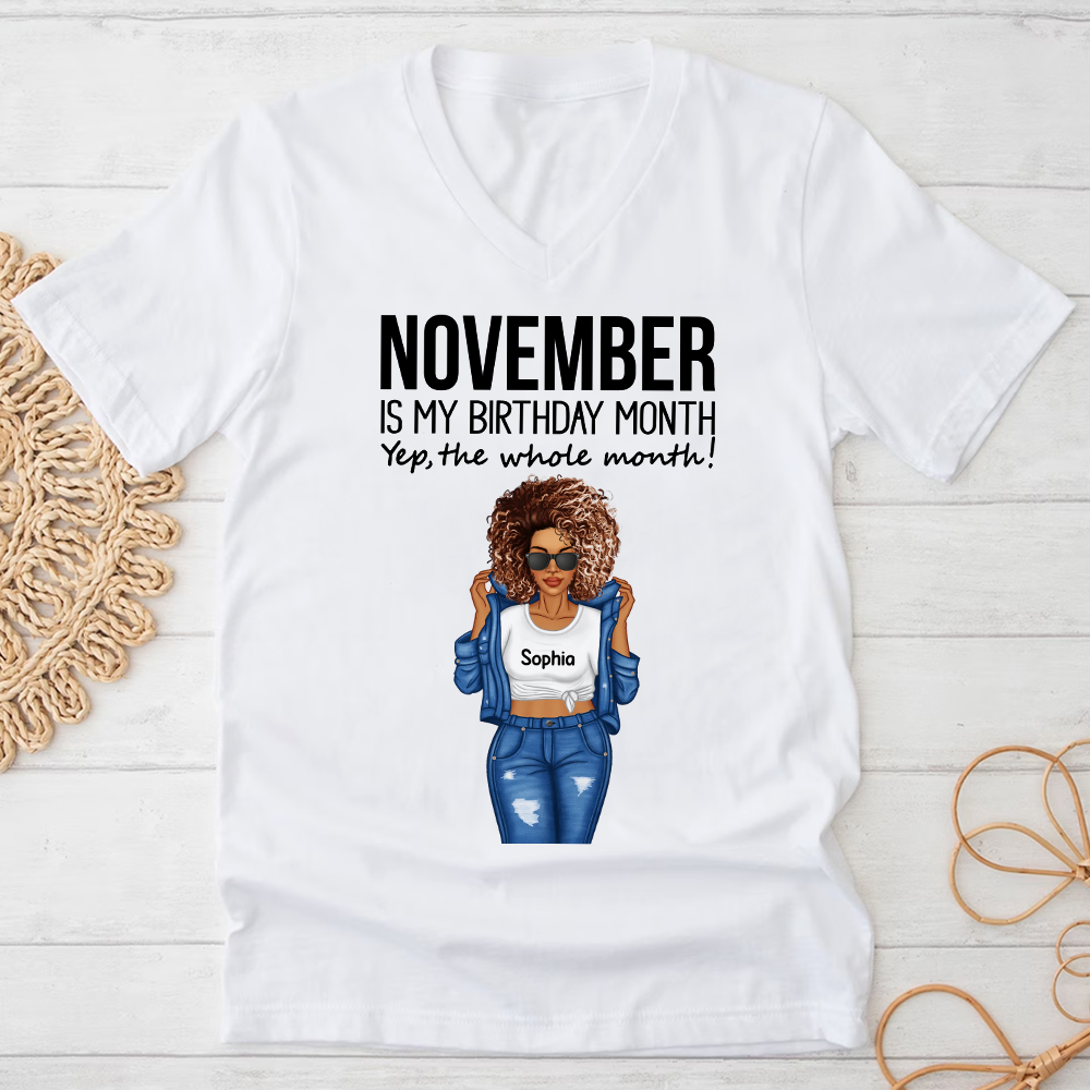 November Birthday Shirt, Custom Birthday Shirt, November Birthday Shirts For Woman, Novemer is my birthday month