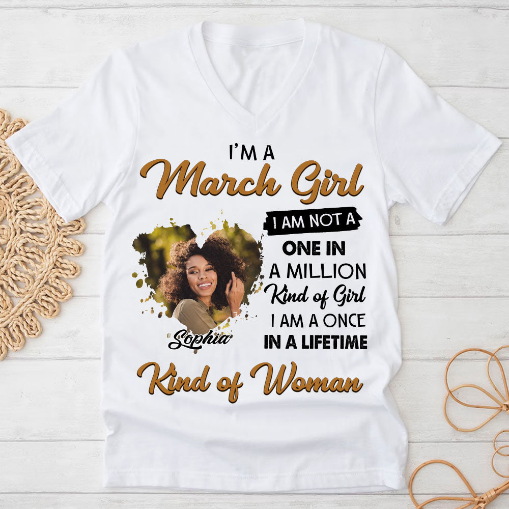 March Birthday Shirt, Custom Birthday Shirt, Queens Born In March, March Birthday Shirts For Woman, March Birthday Gifts-YPT-HCT