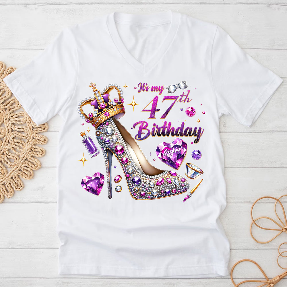 47th Birthday Shirts, Custom Birthday Shirts, Turning 47 Shirt, Gifts For Women Turning 47, 47th Birthday Shirts For Her-YPT-ALK
