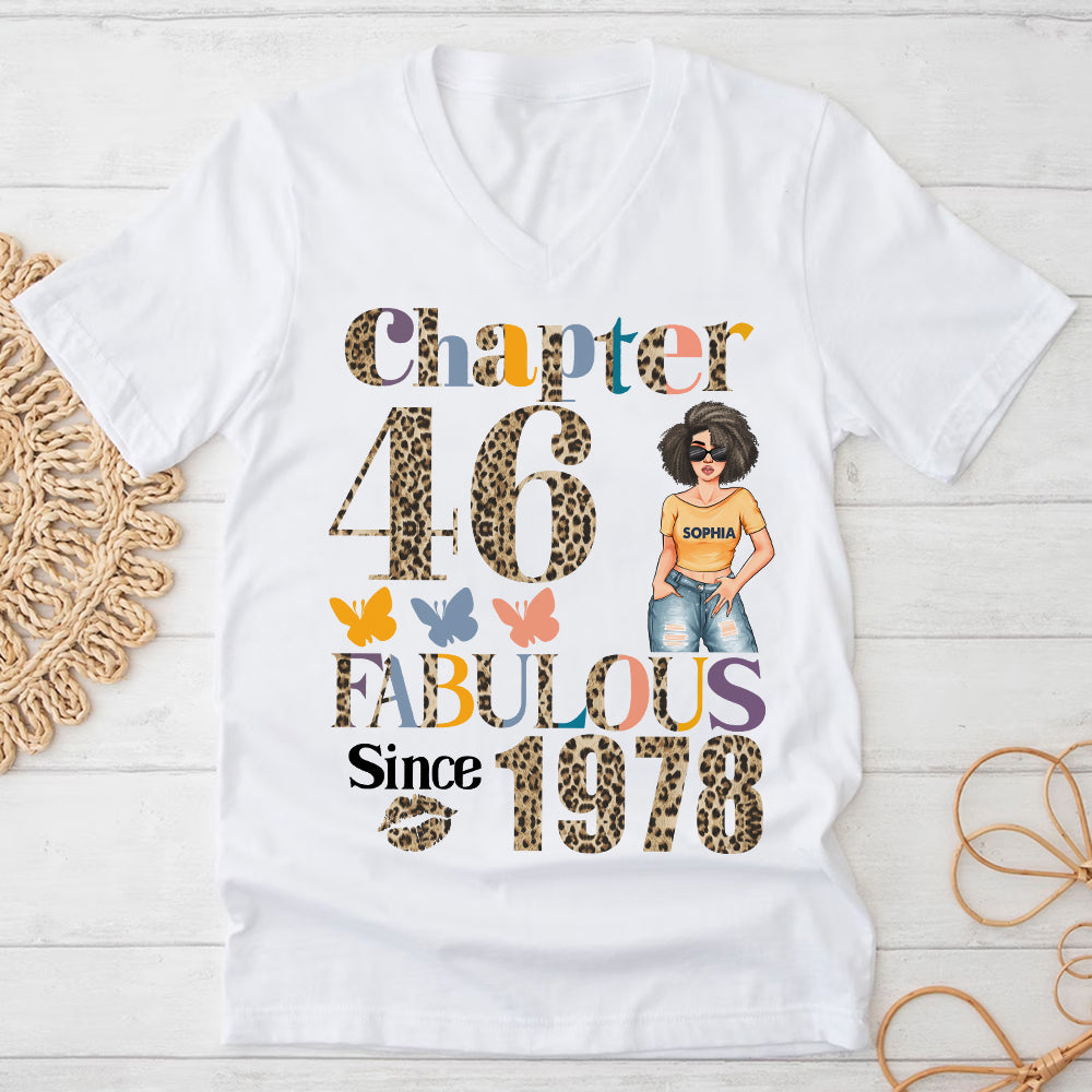Chapter 46, Fabulous Since 1978 46th Birthday Unique T Shirt For Woman, Custom Birthday Shirt, Her Gifts For 46 Years Old , Turning 46 Birthday Cotton Shirt - YPT-HCT