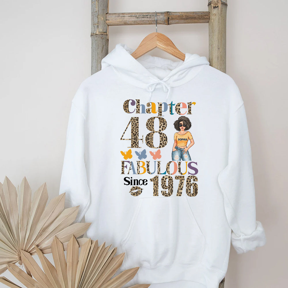 Chapter 48, Fabulous Since 1976 48th Birthday Unique T Shirt For Woman, Custom Birthday Shirt, Her Gifts For 48 Years Old , Turning 48 Birthday Cotton Shirt - YPT-HCT