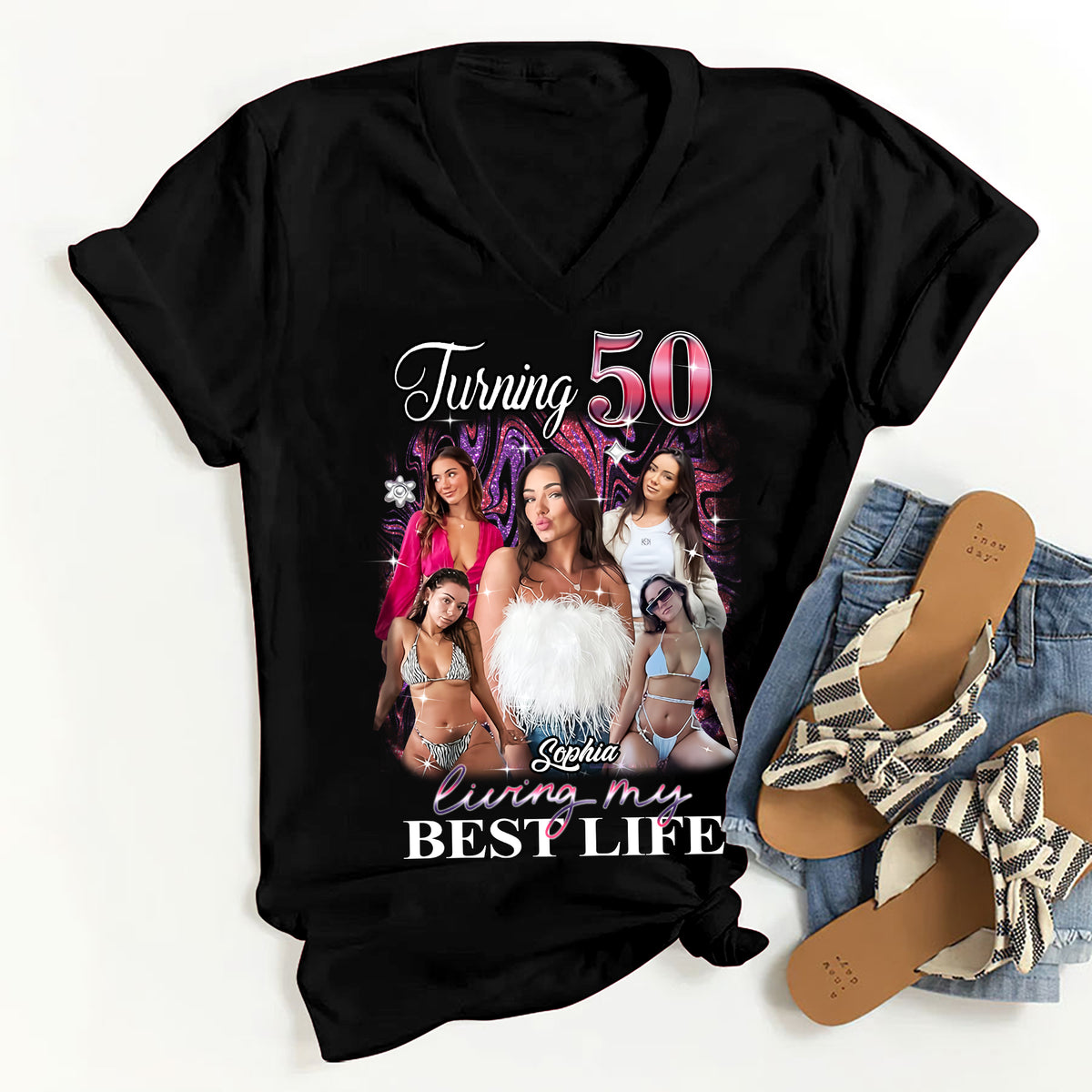 50th Birthday Shirts, Custom Birthday Shirts, Turning 50 Shirt, Gifts For Women Turning 50, 50th Birthday Shirts For Her-YPT-HMT