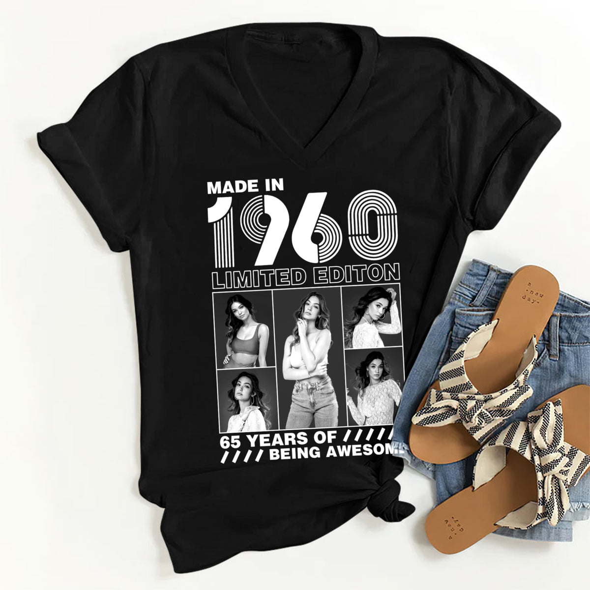 65th Birthday Shirts, Custom Birthday Shirts, Turning 65 Shirt, Gifts For Women Turning 65, 65 And Fabulous Shirt -YPT-TLT