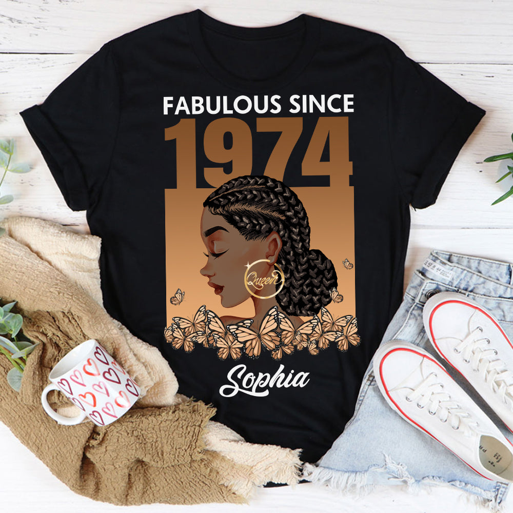 Chapter 50, Fabulous Since 1974 50th Birthday Unique T Shirt For Woman, Her Gifts For 50 Years Old , Turning 50 Birthday Cotton Shirt-ALK