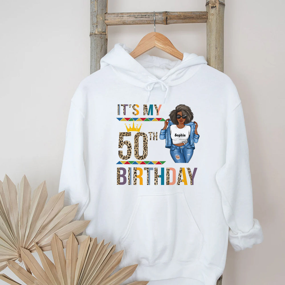 50th Birthday Shirts, Custom Birthday Shirts, Turning 50 Shirt, Gifts For Women Turning 50, 50 And Fabulous Shirt, 50th Birthday Shirts For Her-YPT-HCT
