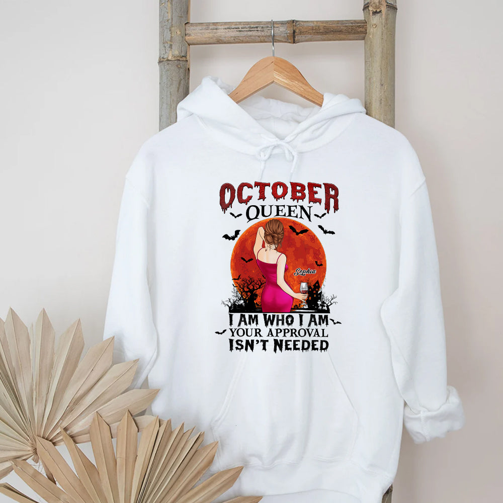 Personalized October Birthday Shirt, Custom Birthday Shirt, Queens are Born In October, October Birthday Shirts For Woman, October Birthday Gifts-YPT-TLQ