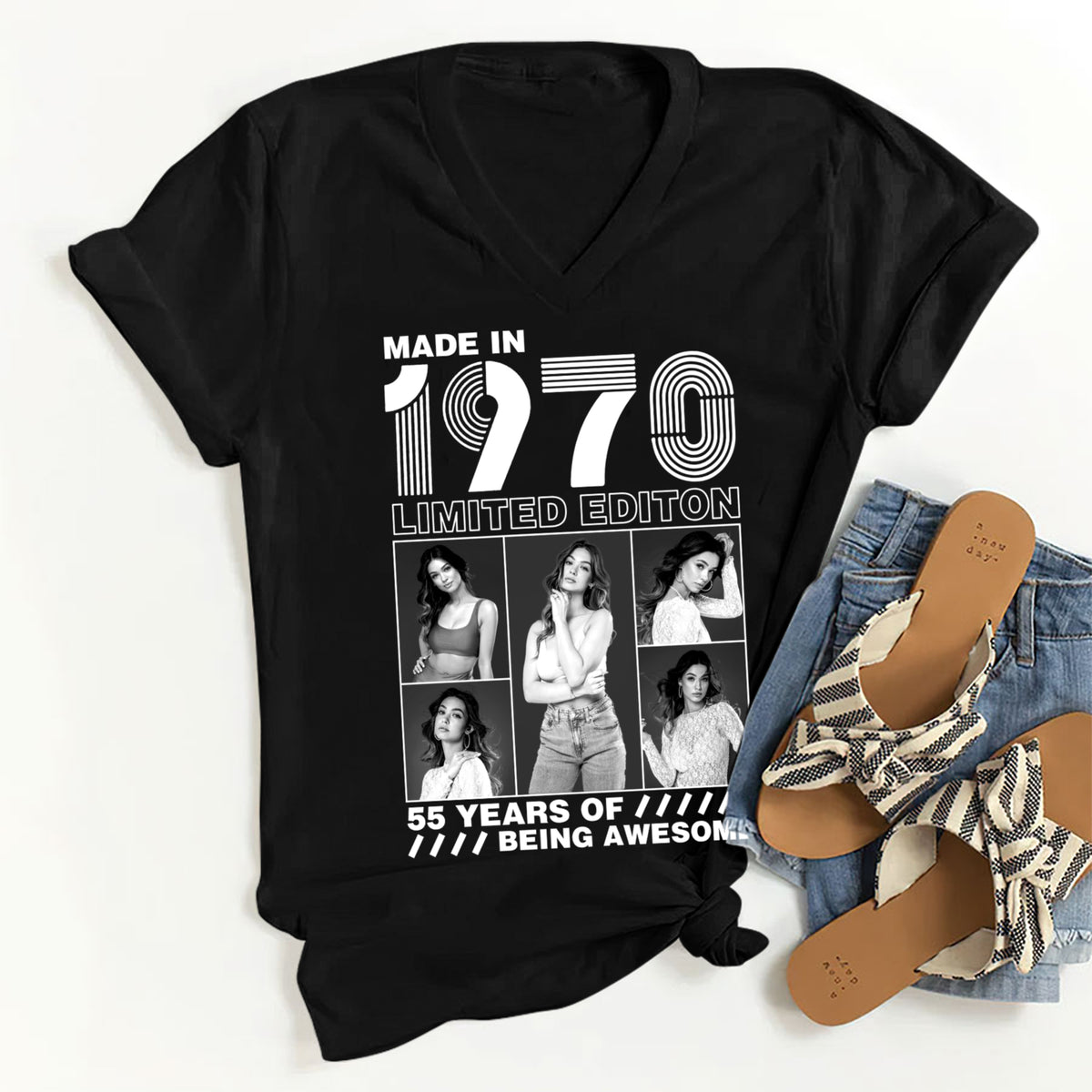 55th Birthday Shirts, Custom Birthday Shirts, Turning 55 Shirt, Gifts For Women Turning 55, 55 And Fabulous Shirt -YPT-TLT