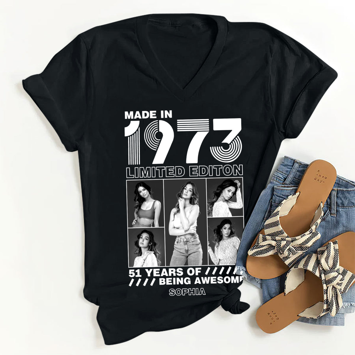 51st Birthday Shirts, Custom Birthday Shirts, Turning 51 Shirt, Gifts For Women Turning 51, 51 And Fabulous Shirt -YPT-TLT