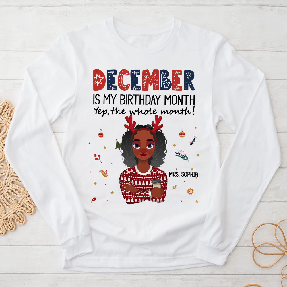 December Birthday Shirt, Custom Birthday Shirt, Queen Was Born In December Birthday Shirts For Woman