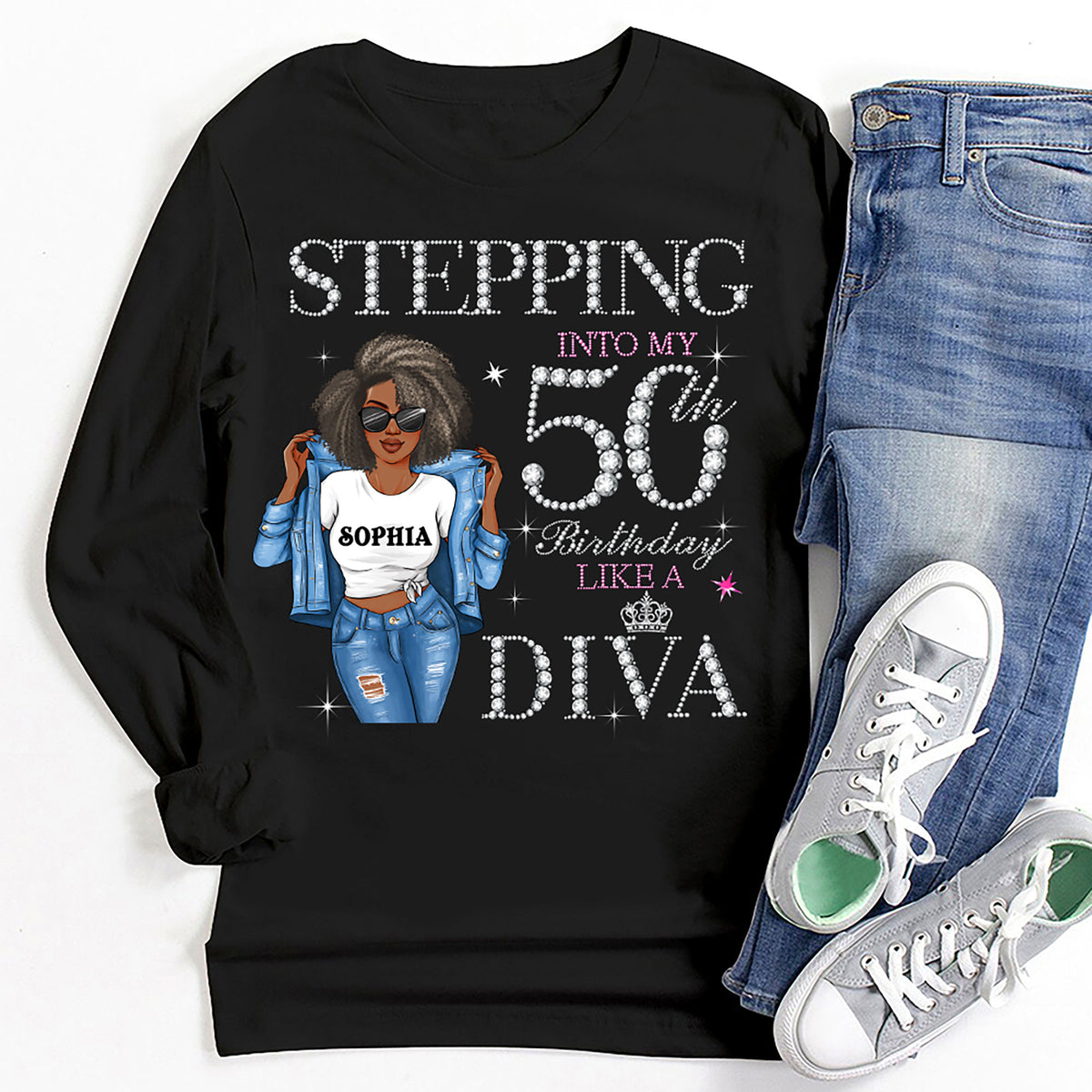 Personalized 50th Birthday Shirts, Custom Birthday Shirts, Turning 50 Shirt, Gifts For Women Turning 50, 50th Birthday Shirts For Her-YPT-HMT