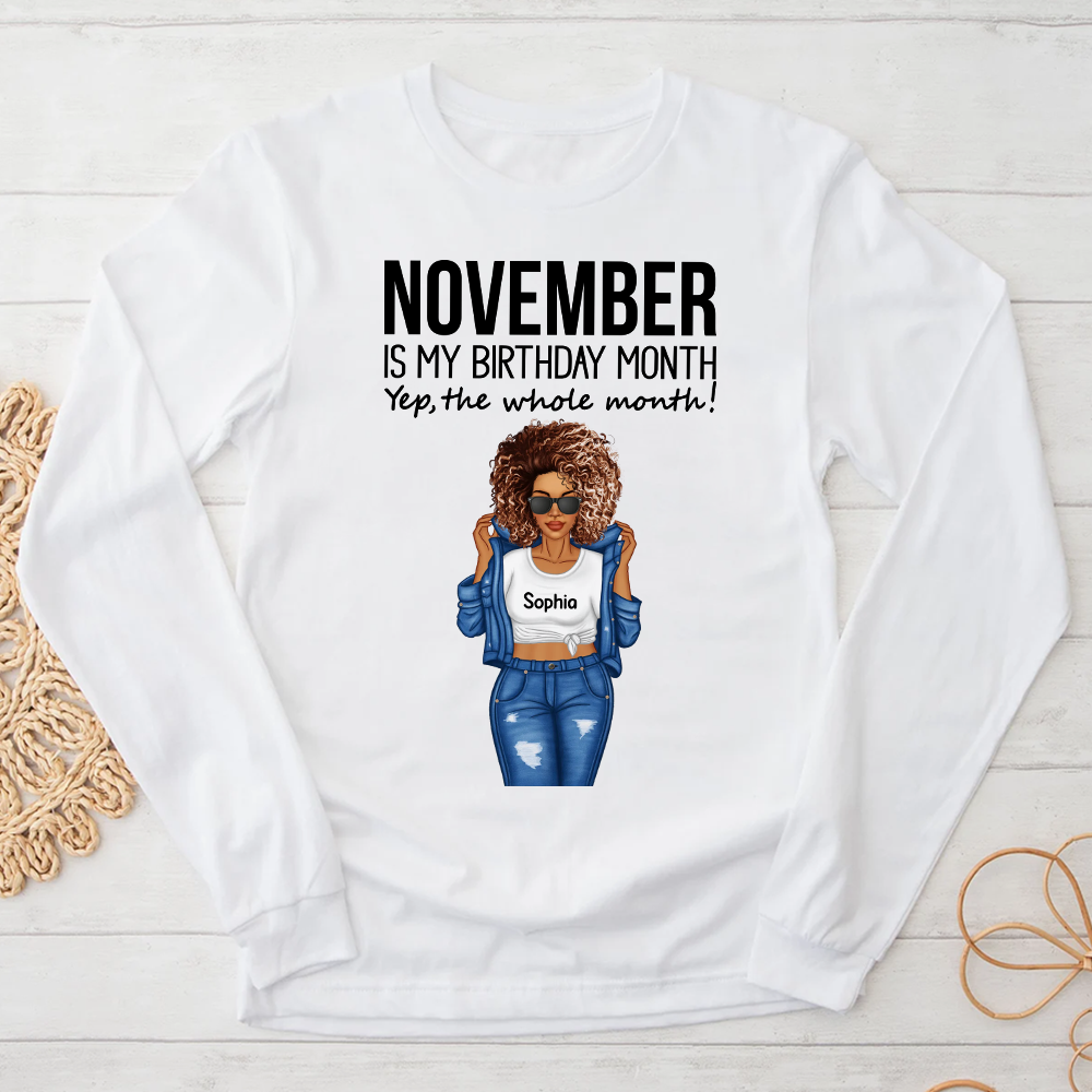 November Birthday Shirt, Custom Birthday Shirt, November Birthday Shirts For Woman, Novemer is my birthday month