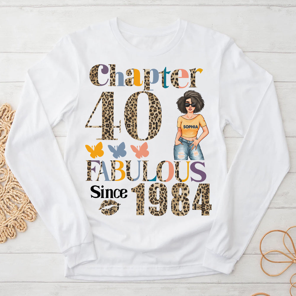 Chapter 40, Fabulous Since 1984 40th Birthday Unique T Shirt For Woman, Custom Birthday Shirt, Her Gifts For 40 Years Old , Turning 40 Birthday Cotton Shirt - YPT-HCT