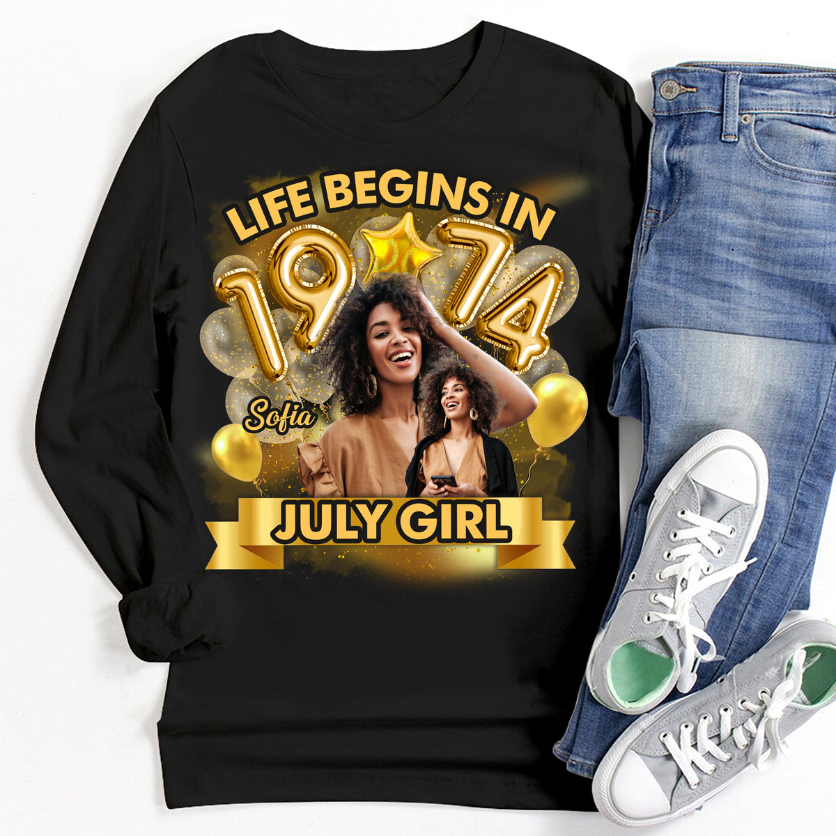 50th Birthday Shirts For Her, Personalised 50th Birthday Gifts, 1974 T Shirt, 50 And Fabulous Shirt, 50th Birthday Shirt Ideas, Gift Ideas 50th Birthday Woman -YPT-HMT