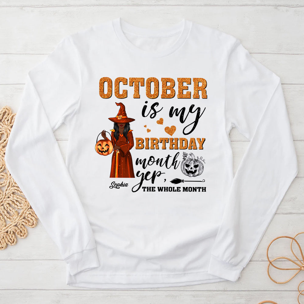 Personalized October Birthday Shirt, Custom Birthday Shirt, Queens are Born In October, October Birthday Shirts For Woman, October Birthday Gifts-YPT-ALK