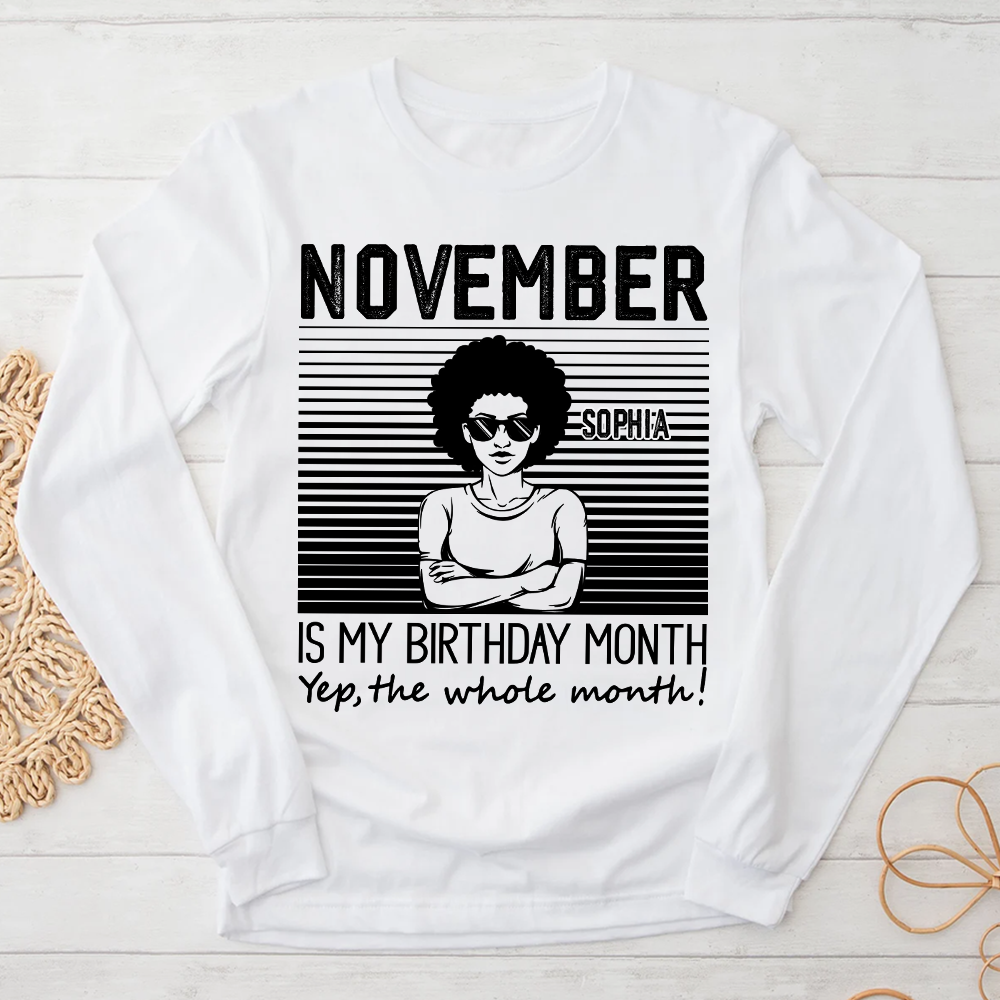 November Birthday Shirt, Custom Birthday Shirt, Queen Was Born In November, November Birthday Shirts For Woman, November Birthday Gifts