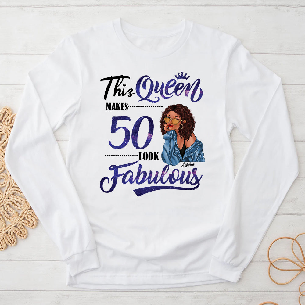 50th Birthday Shirts, Custom Birthday Shirts, Turning 50 Shirt, Gifts For Women Turning 50, 50 And Fabulous Shirt, 50th Birthday Shirts For Her-YPT-ALK