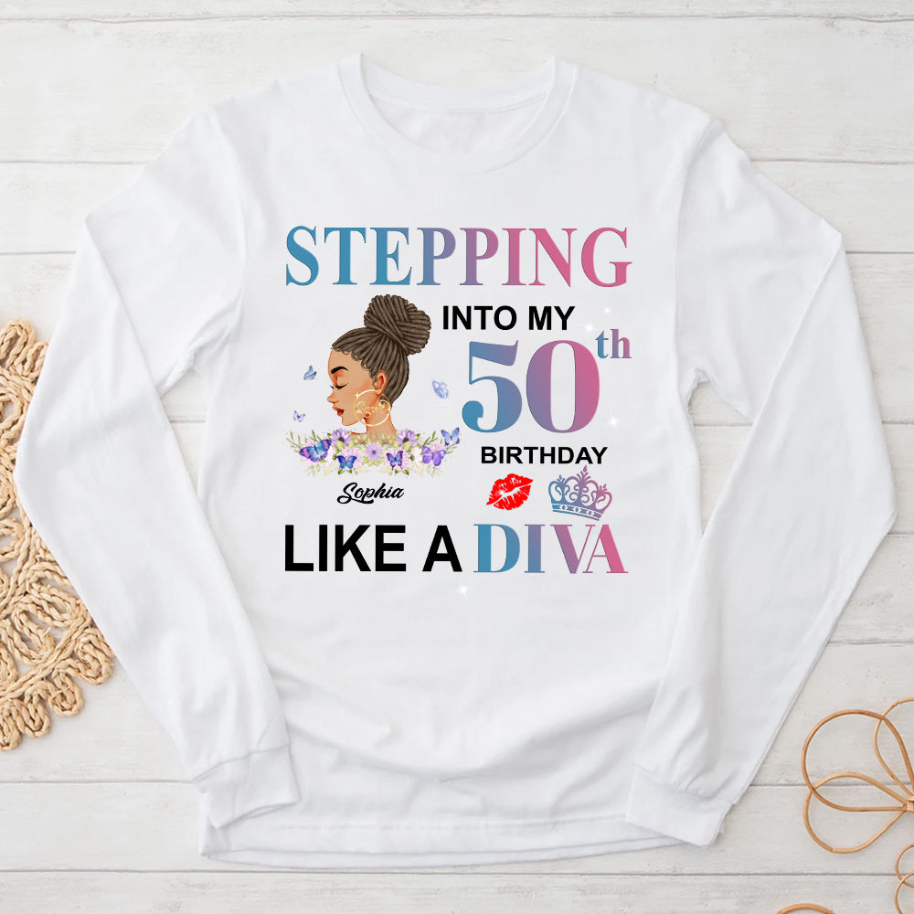 Personalized 50th birthday gifts, 50th Birthday Unique T Shirt For Woman, Custom Birthday Shirt, Her Gifts For 50 Years Old , Turning 50 Birthday Cotton Shirt-YPT-ALK