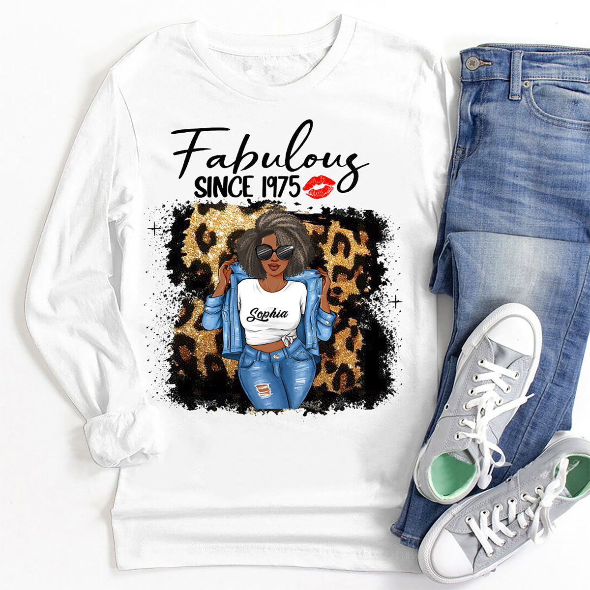 50th Birthday Shirts, Custom Birthday Shirts, Turning 50 Shirt, Gifts For Women Turning 50, 50 And Fabulous Shirt, 1975 Shirt, 50th Birthday Shirts For Her-YPT-HMT