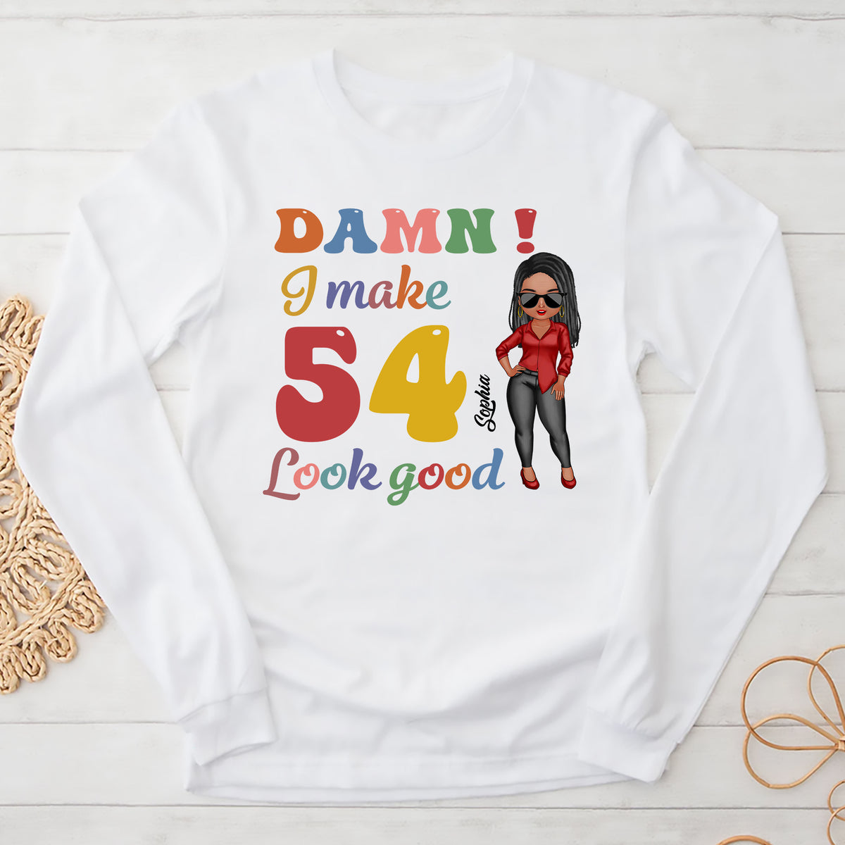 54th Birthday Shirts, Custom Birthday Shirts, Turning 54 Shirt, Gifts For Women Turning 54, 54 And Fabulous Shirt, 1970 Shirt - ALK