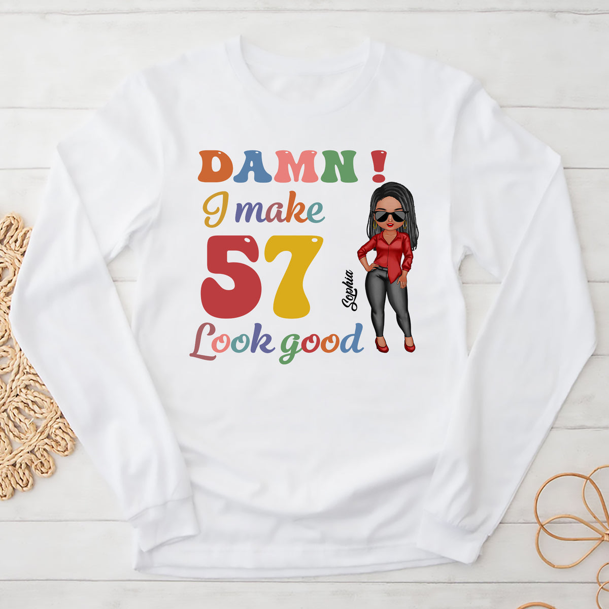 57th Birthday Shirts, Custom Birthday Shirts, Turning 57 Shirt, Gifts For Women Turning 57, 57 And Fabulous Shirt, 1967 Shirt - ALK