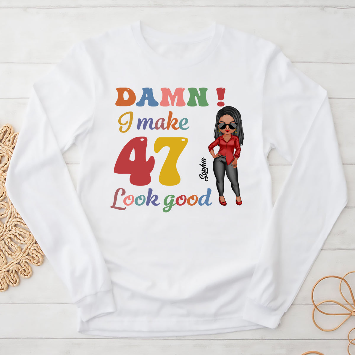 47th Birthday Shirts, Custom Birthday Shirts, Turning 47 Shirt, Gifts For Women Turning 47, 47 And Fabulous Shirt, 1977 Shirt - ALK
