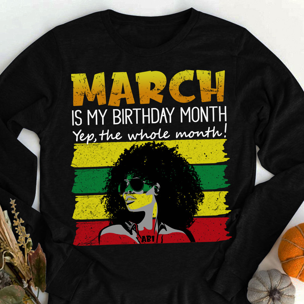 Custom Birthday Shirt, March Birthday Shirts For Woman, March Birthday Gifts
