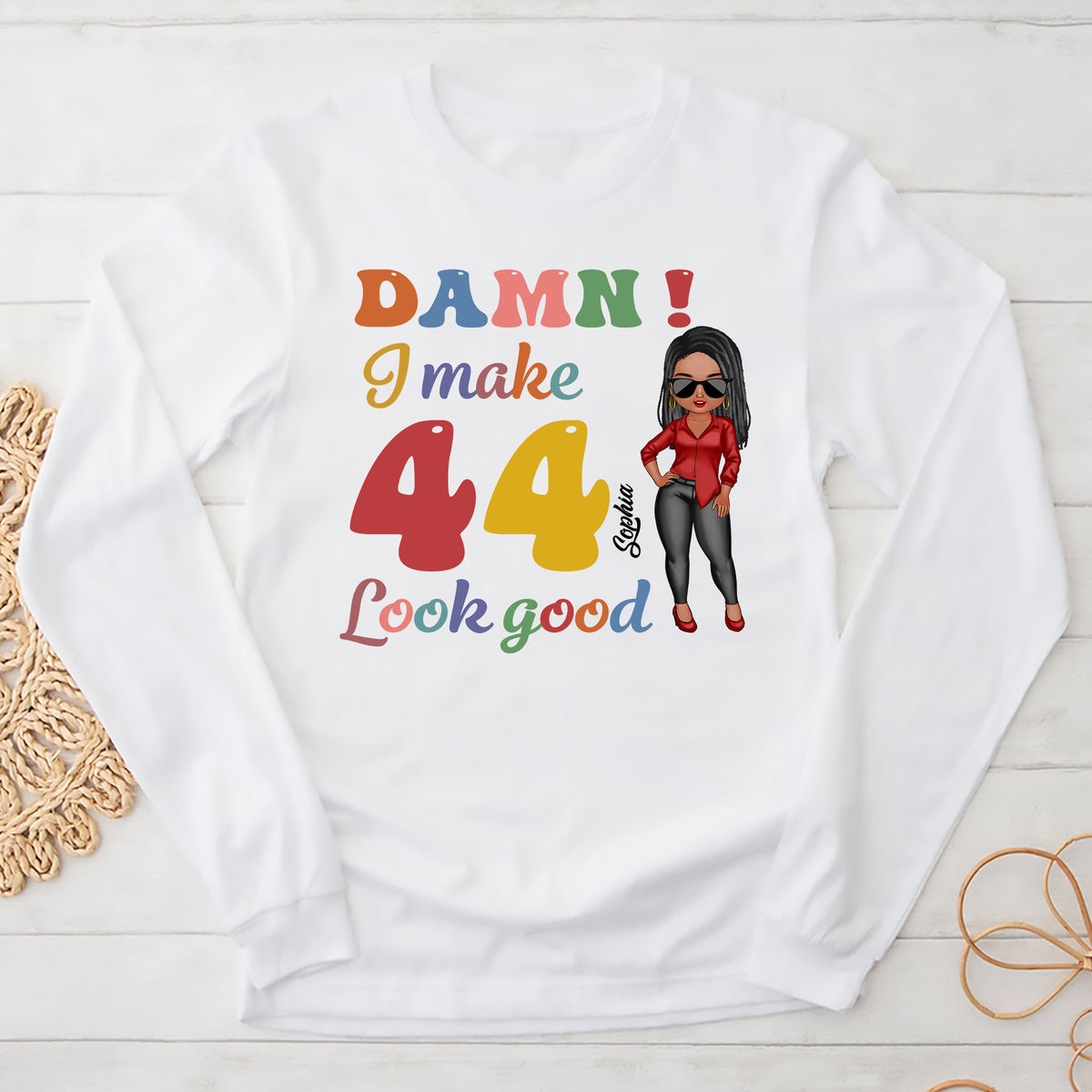 44th Birthday Shirts, Custom Birthday Shirts, Turning 44 Shirt, Gifts For Women Turning 44, 44 And Fabulous Shirt, 1980 Shirt - ALK