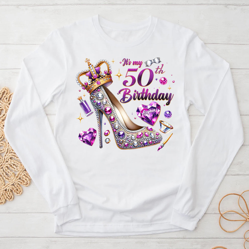 50th Birthday Shirts, Custom Birthday Shirts, Turning 50 Shirt, Gifts For Women Turning 50, 50 And Fabulous Shirt, 50th Birthday Shirts For Her-YPT-ALK