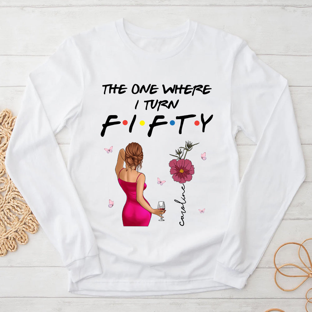 Personalized 50th Birthday Shirts, Custom Birthday Shirts, Turning 50 Shirt, Gifts For Women Turning 50, 50 And Fabulous Shirt, 50th Birthday Shirts For Her-YPT-TLQ