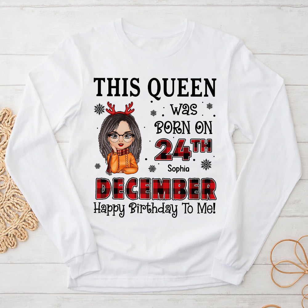 December Birthday Shirt, Custom Birthday Shirt, Queens Born In December, December Birthday Gifts For Afro Woman, December Birthday Gifts