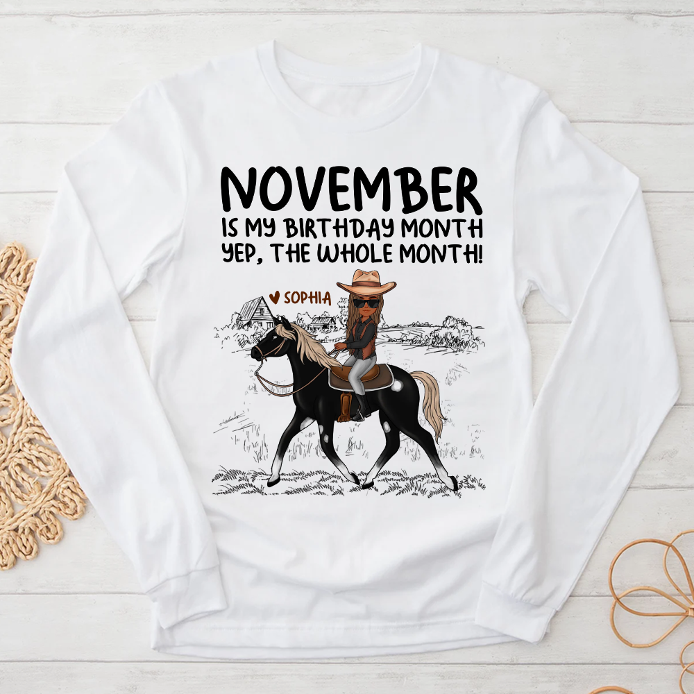 November Birthday Shirt, Custom Birthday Shirt, November Birthday Shirts For Woman, November Birthday Gifts, Who loves Horses