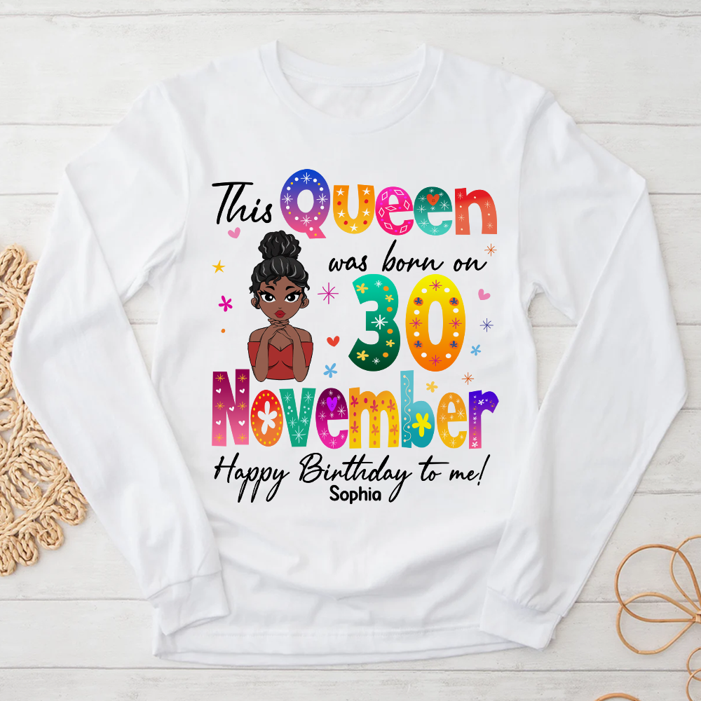 November Birthday Shirt, Custom Birthday Shirt, Queen Was Born In November, November Birthday Shirts For Woman, November Birthday Gifts