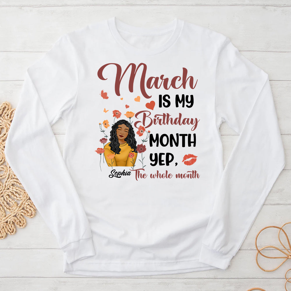 Custom Birthday Shirt, March Birthday Shirts For Woman, March Birthday Gifts