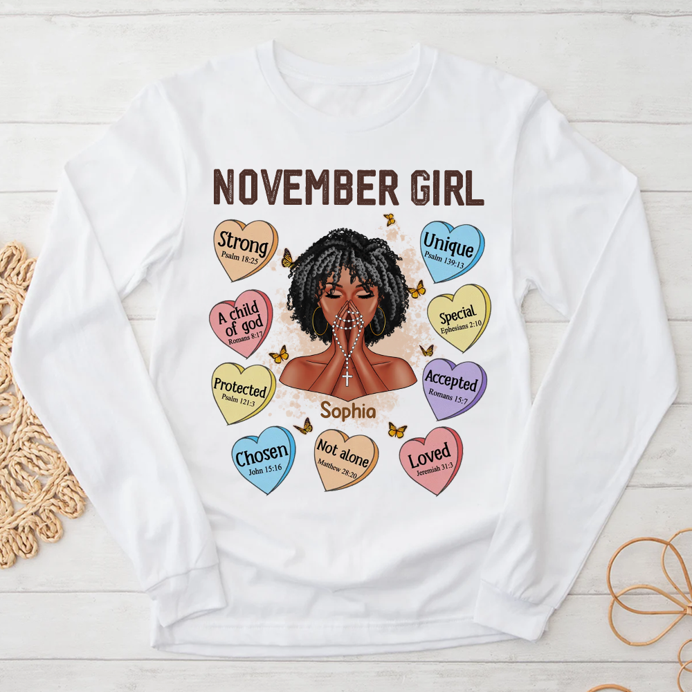 November Birthday Shirt, Custom Birthday Shirt, Queen Was Born In November, November Birthday Shirts For Woman, November Birthday Gifts
