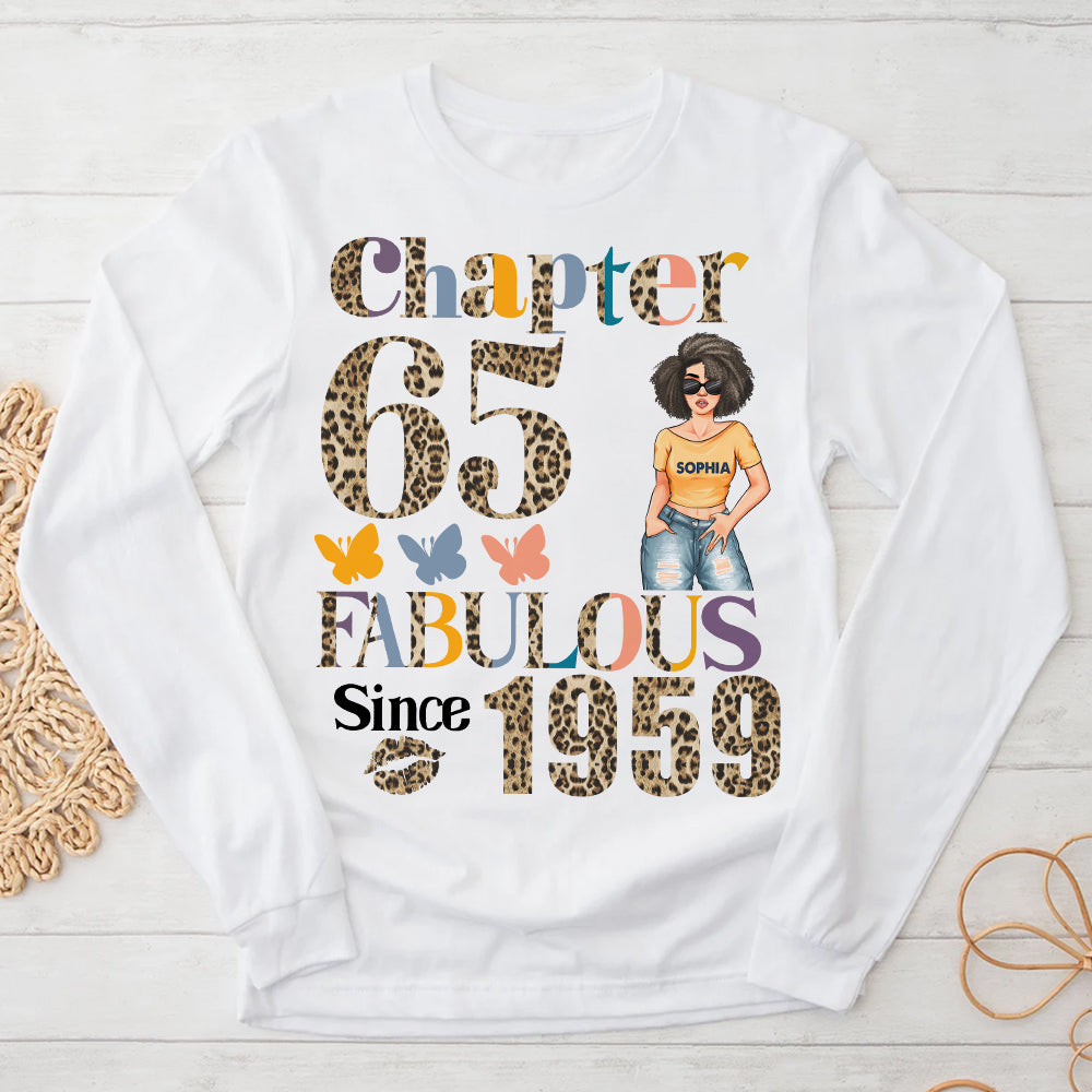 Chapter 65, Fabulous Since 1959 65th Birthday Unique T Shirt For Woman, Custom Birthday Shirt, Her Gifts For 65 Years Old , Turning 65 Birthday Cotton Shirt - YPT-HCT