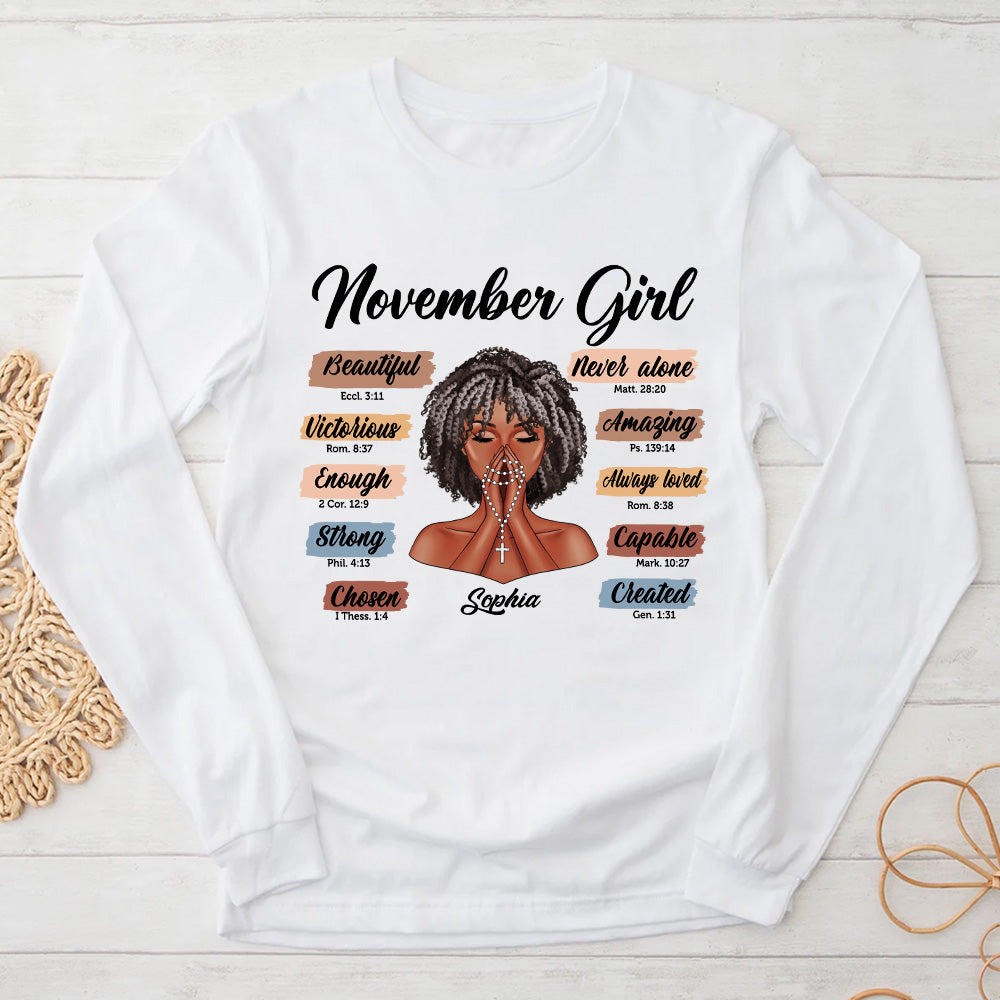 November Birthday Shirt, Custom Birthday Shirt, Queen Was Born In November, November Birthday Shirts For Woman, November Birthday Gifts