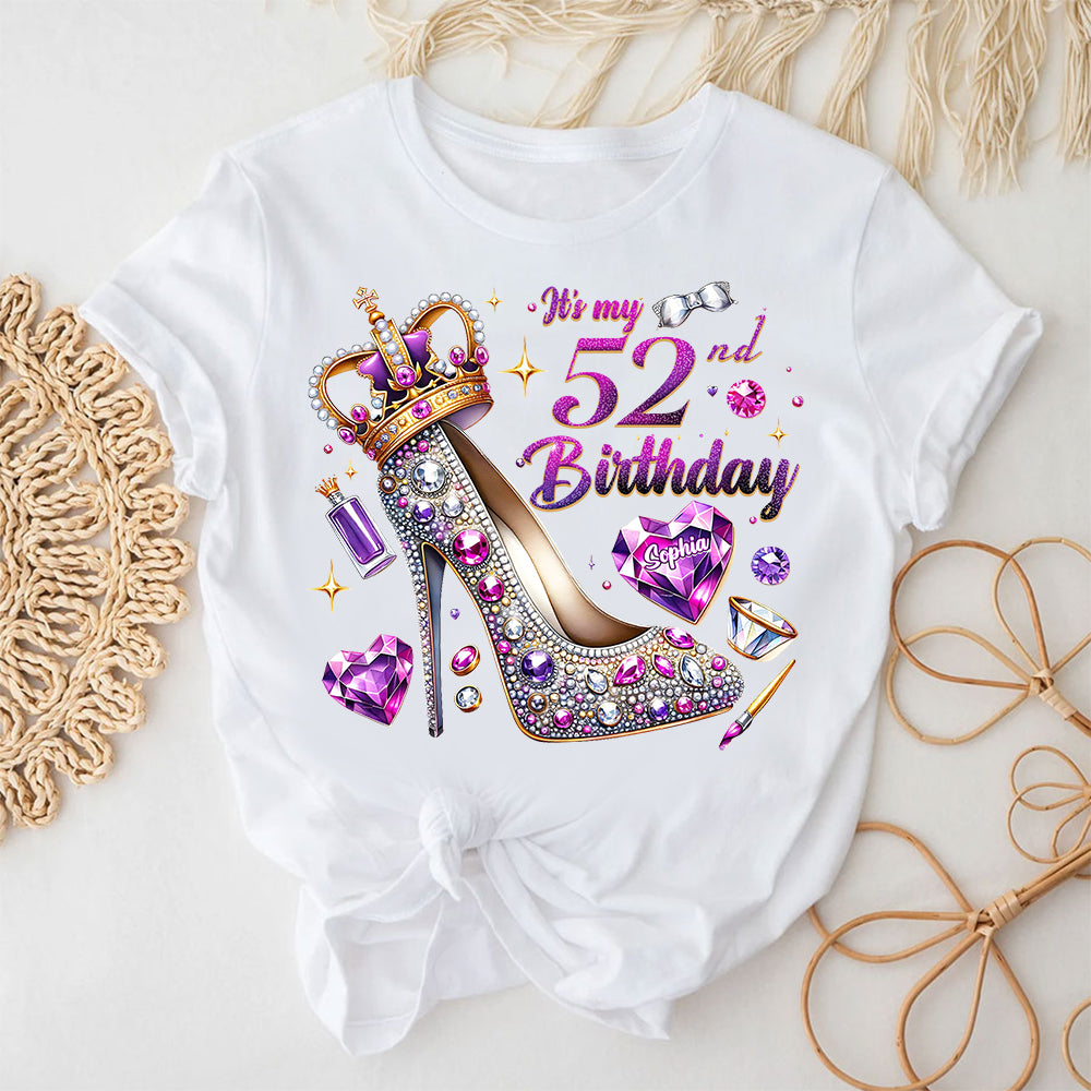 52nd Birthday Shirts, Custom Birthday Shirts, Turning 52 Shirt, Gifts For Women Turning 52, 52 And Fabulous Shirt, 52nd Birthday Shirts For Her-YPT-ALK