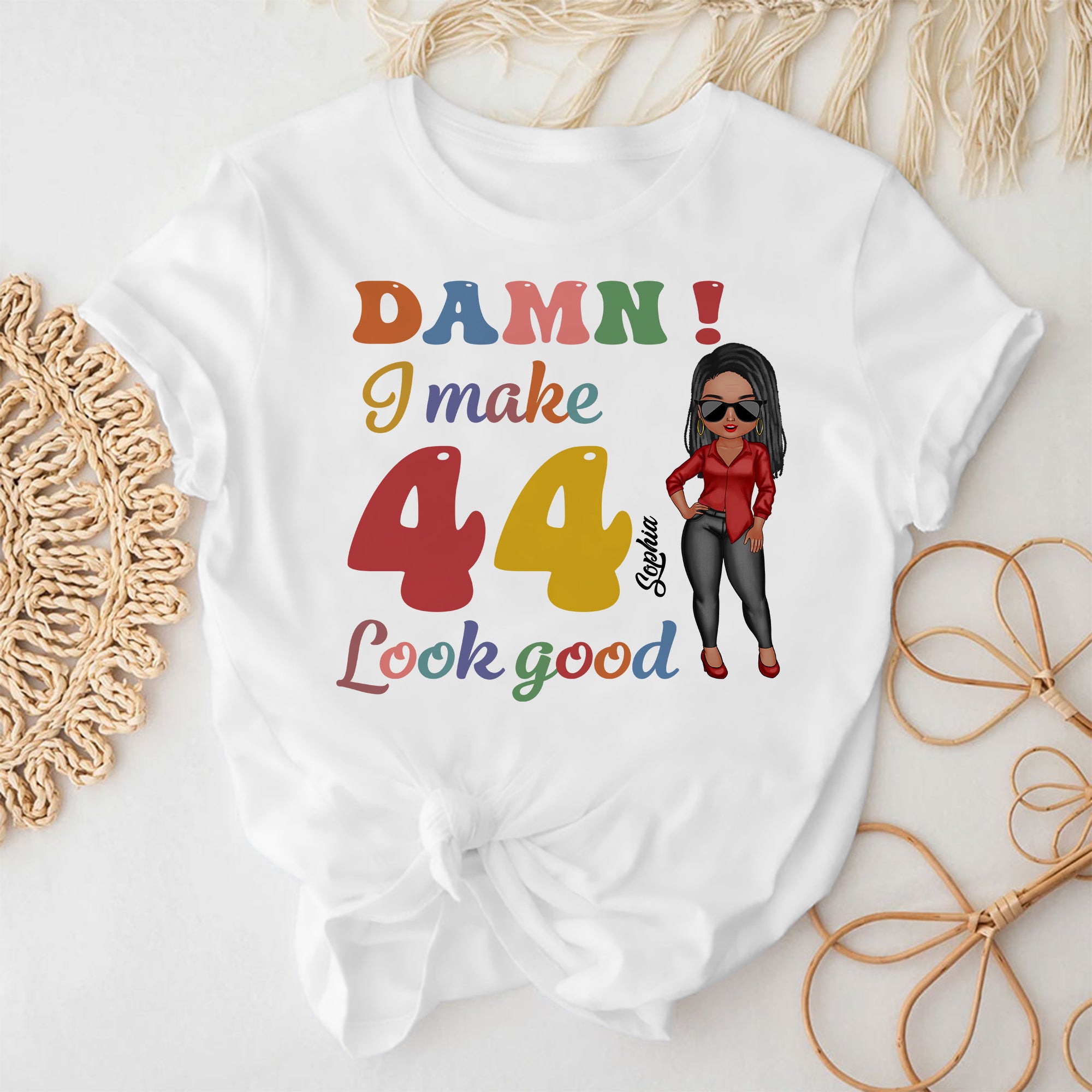 44th Birthday Shirts, Custom Birthday Shirts, Turning 44 Shirt, Gifts For Women Turning 44, 44 And Fabulous Shirt, 1980 Shirt - ALK