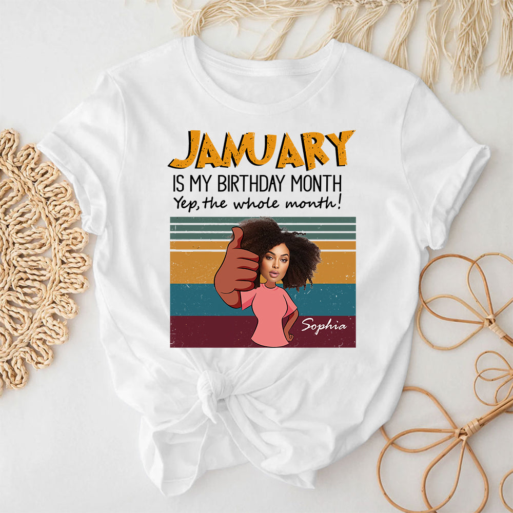 Custom January Birthday Shirt For Woman, Queens Are Born In January Gifts, January Birthday Woman Shirt, January Queen Gift