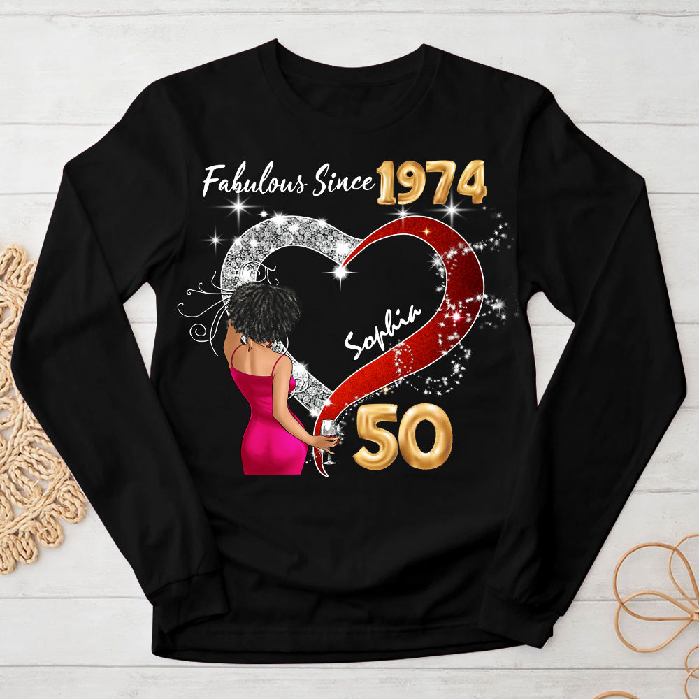 Chapter 50, Fabulous Since 1974 50th Birthday Unique T Shirt For Woman, Her Gifts For 50 Years Old , Turning 50 Birthday Cotton Shirt - HMT